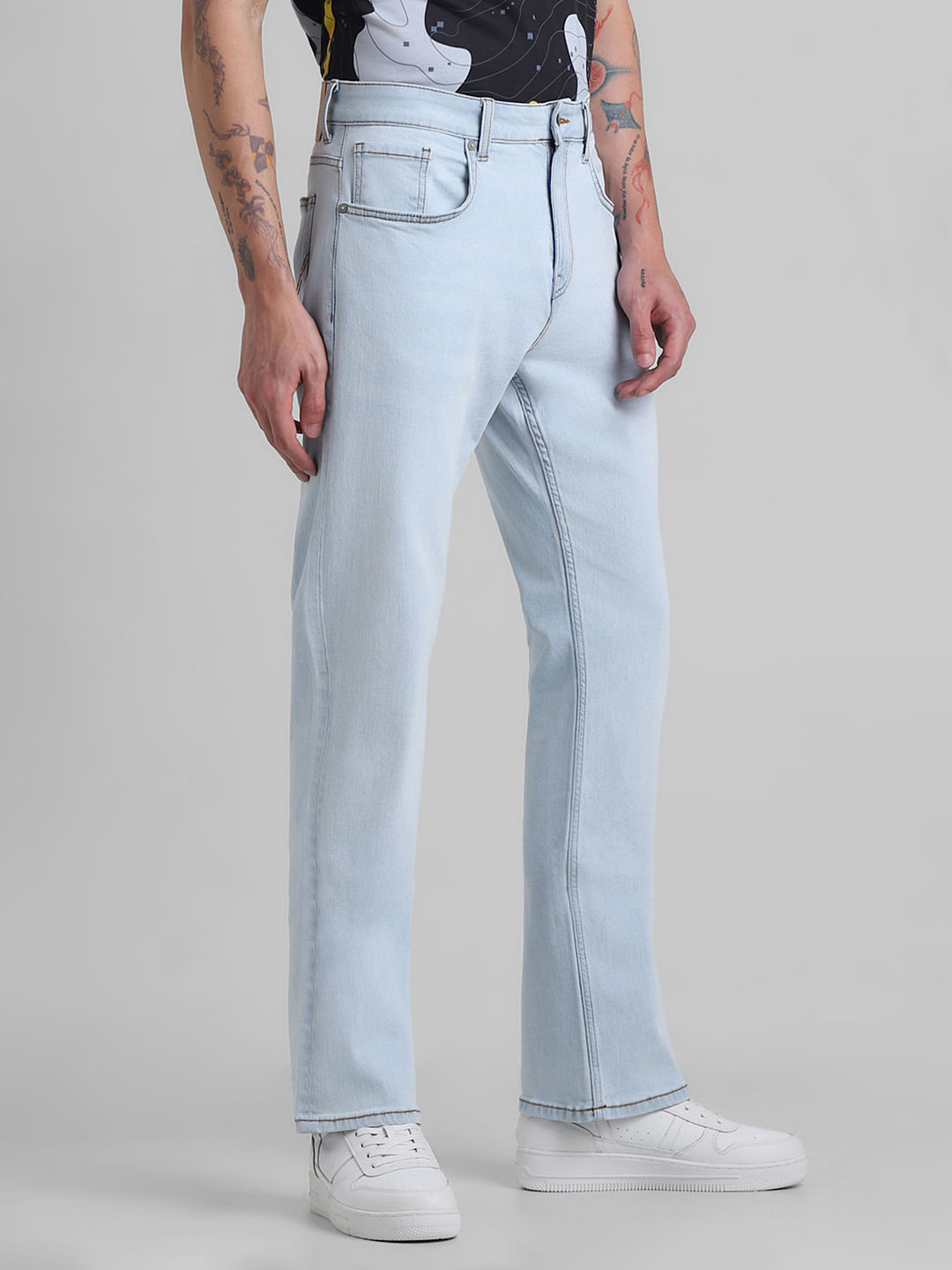 Buy Men's Edward Blue Bootcut Jeans Online | SNITCH